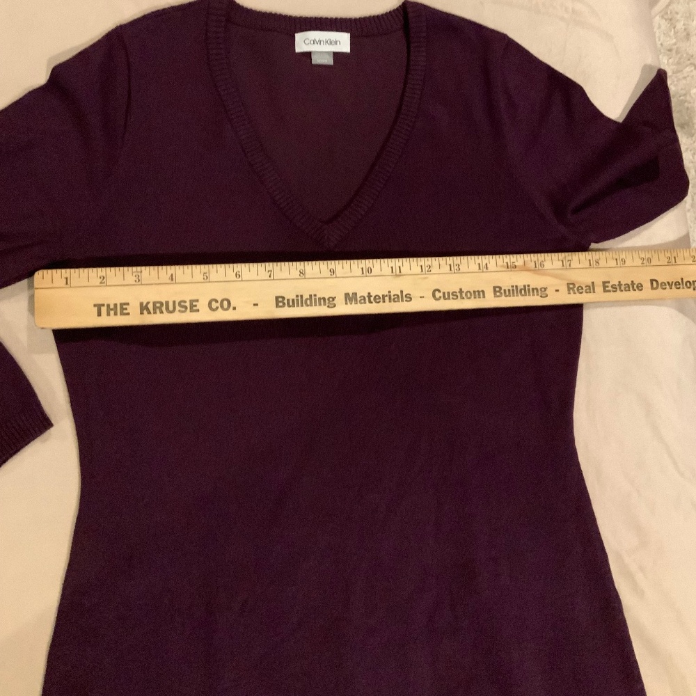 Calvin Klein Purple M Sweater Dress, Lightweight, Stretchy ‘Normcore Officecore - Picture 5 of 8